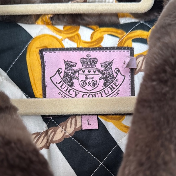 Juicy Couture Brown Teddy Jacket Plush Faux Fur - Picture 3 of 5